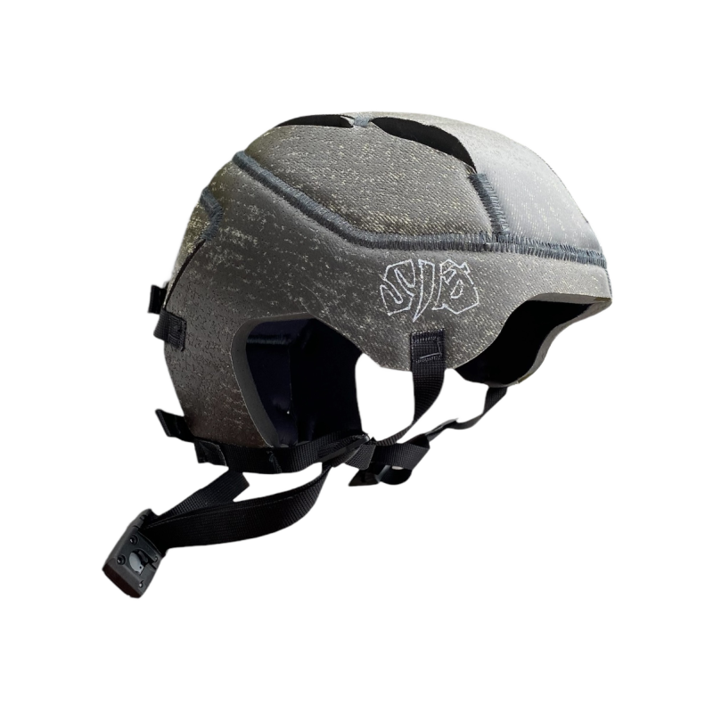 Kevlar reinforced soft surf helmet by Sjø Protection seen from the side